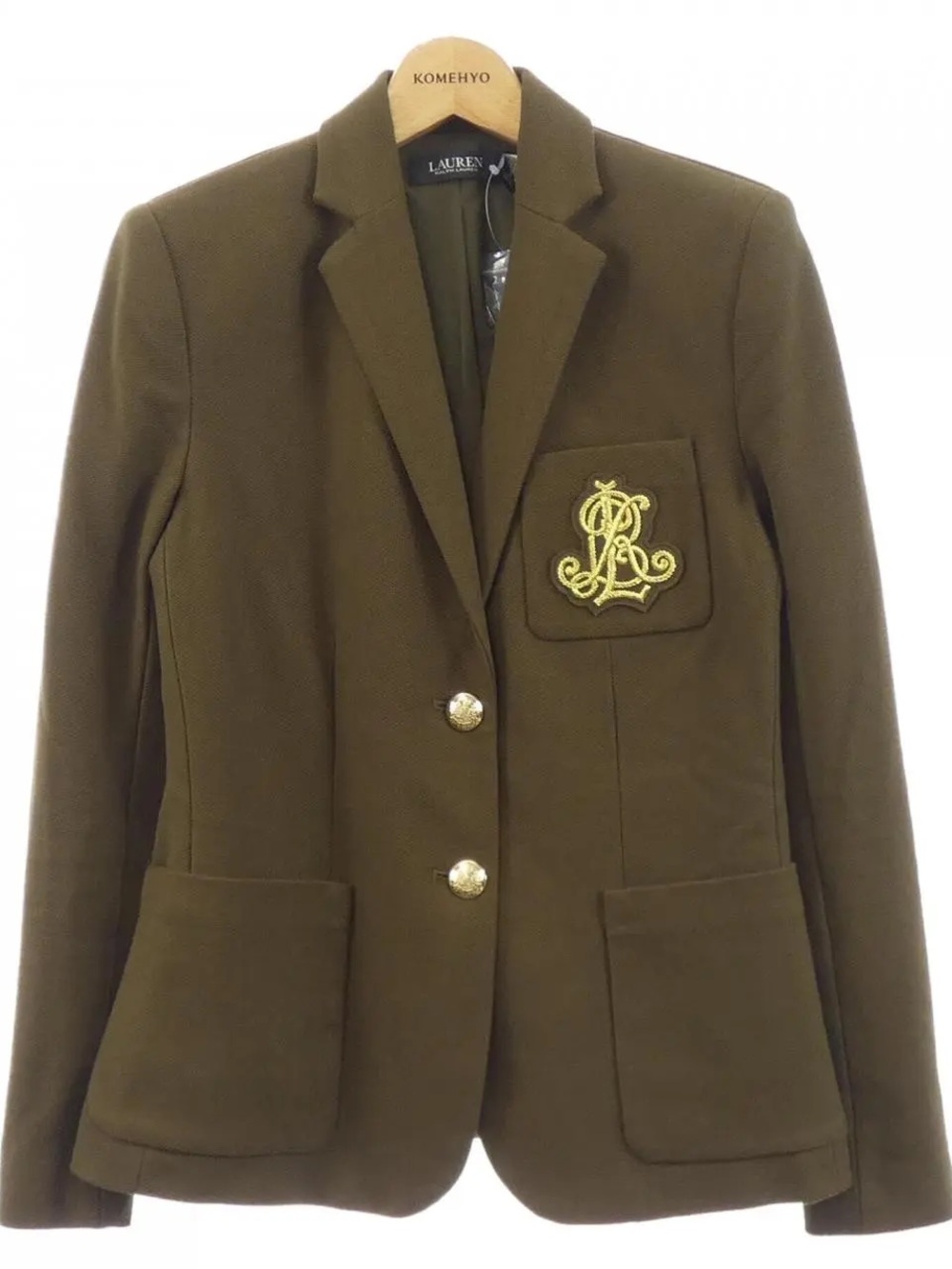 ♥️♥️♥️ Lauren Ralph Lauren Bullion Jacquard Blazer in Green size M - Picture 9 of 10